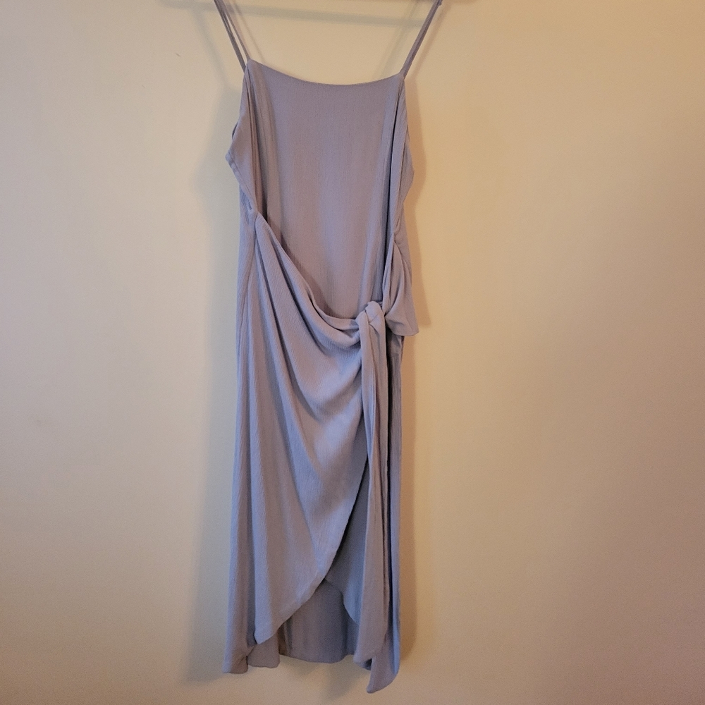 Light blue wrap dress